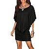 Sidefeel-Women-Off-Shoulder-Ruffles-Bodycon-Mini-Dress Sidefeel Women Off Shoulder Ruffles Clubwear Mini Dress Large Black