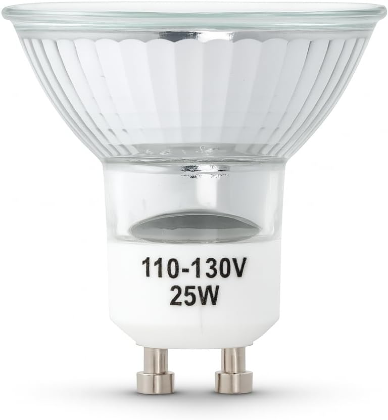 Mandala Crafts MR16 25W 120V GU10 Halogen Light Bulbs for Candle Warmers Lamps - Dimmable Warm White Fragrance Melts, Tart Burners, Scents Wax Warmer Bulbs, Pack of 4