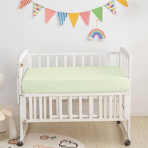 Image of Crib Bedding Set,3pcs Nursery Crib Bedding with Comforter Crib Sheet & Crib Skirt,Cute Bear Milk Strawberry Printed Nursery Bedding for Baby Boys and Girls(Bear)