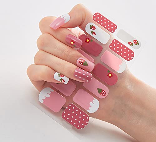 3D Nails Stickers for Women, Girls, Female & Kids Waterproof Nail Art Glittery Luxury Extension Peel Off Self-Adhesive DIY Nails Stickers 14 Tips DQ-031 (Multicolored)