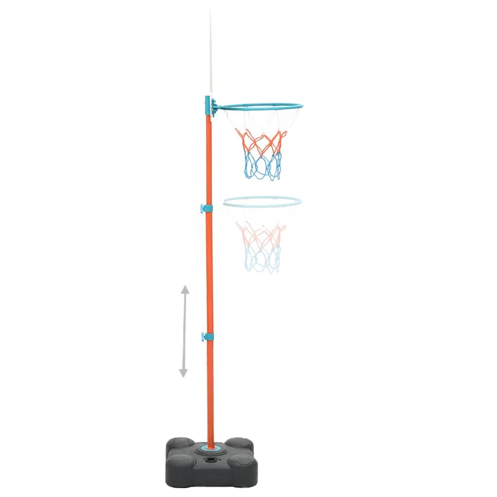 Mangloder - Juego de baloncesto portátil ajustable de 109 a 141 cm, para niños de interior y exterior, entrenamiento deportivo con cesta, anillo de red, para niños a partir de 3 años