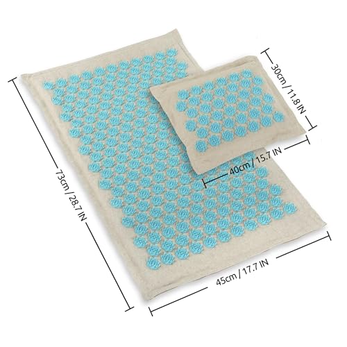 Lifeflow Acupressure Mat, Pillow Set,Natural Eco Linen & Coconut Fiber Filling thumb #2