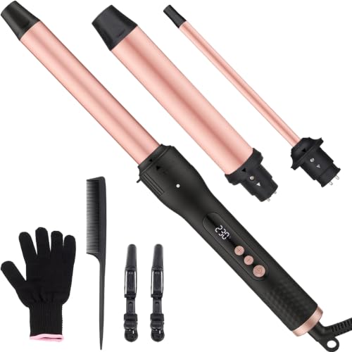 UNOBEY Lockenstab 3 in 1, Lockenstäbe Curling Iron Set | mit...