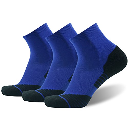 Running Socks Support HUSO Stylish Quick Wicking Half Cushion Ankle Padded Socks