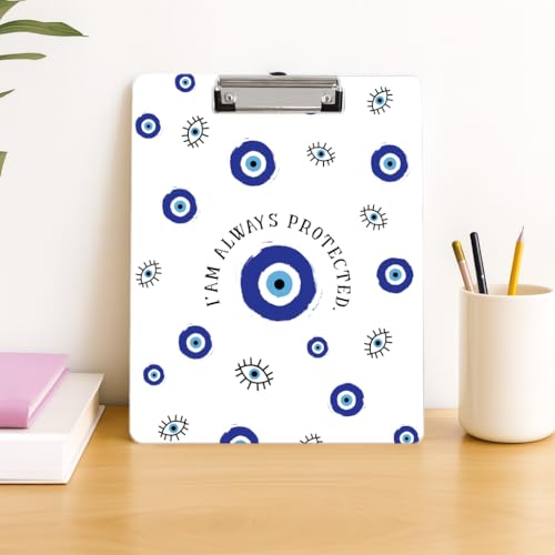 Image of Clipboard Drawing, Writing, Exam Board with Clip (Size - 24x36 cm) Sturdy, Lightweight for Office, School, College - Evil Eye QTS 5