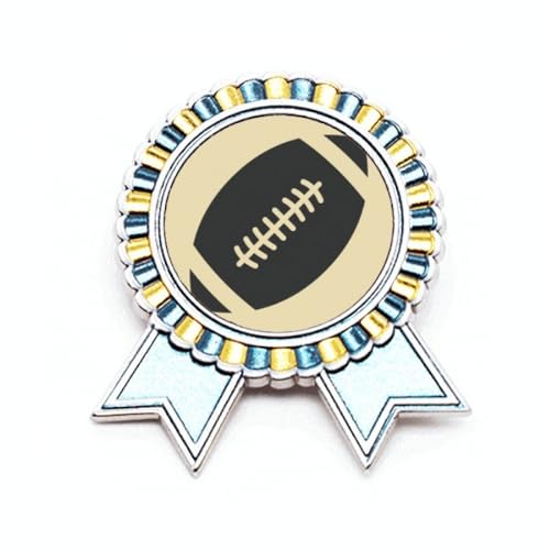 Broche de football géométrique métal M pour afficher sa passion discrètement au bureau