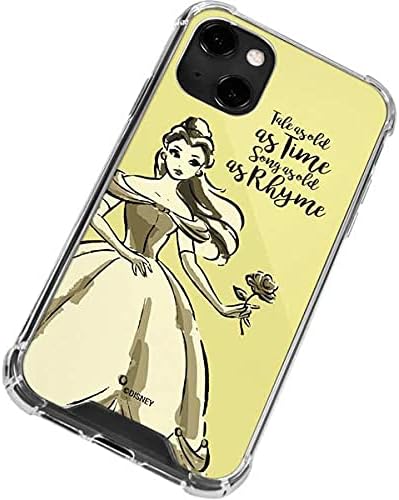 Skinit Clear Phone Case Compatible with iPhone 13 - Officially Licensed Disney Princess Belle Tale As Old As Time Art Design