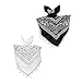 Yuly Rhinestones Tassels Bandana Western Paisle Bandanas Fashion Neck Scarf Party Costume Accessories Fringed Wrap Headscarf Banda