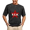 GETLUCKY Men's Summer Acid Washed T-Shirt Rem Rem Red Star Army Every Design is Just Right L #4