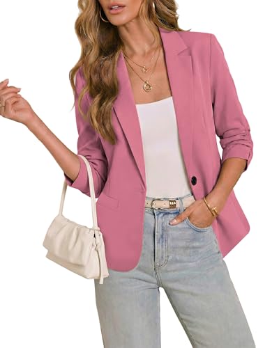 Image of LookbookStore 3 /4 Sleeve Blazers for Women Business Casual Fitted Jackets