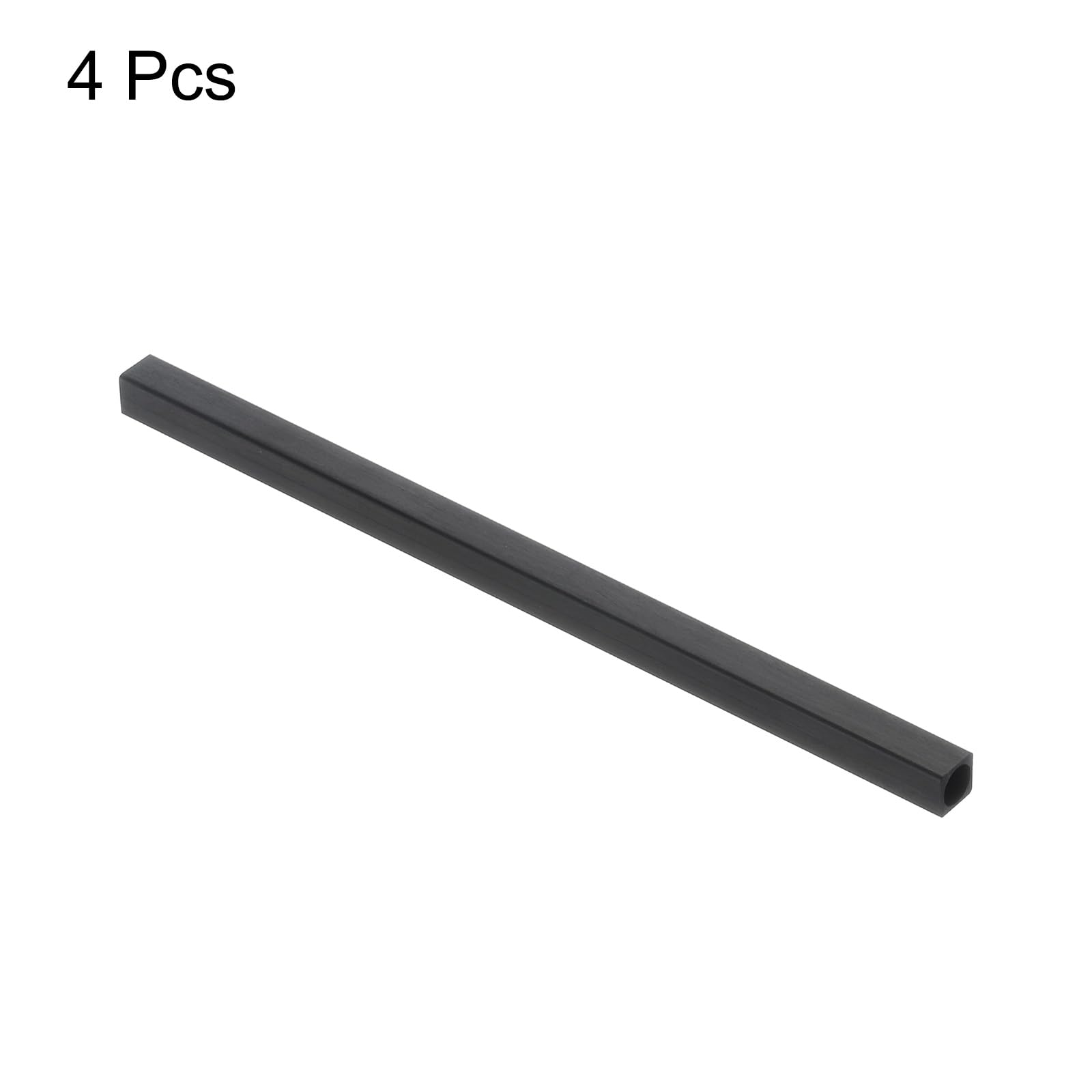 QUARKZMAN Tubo Cuadrado de Fibra de Carbono 10x8.5x200mm Tubo de Fibra de Carbono Pultrusionado para Aviones RC 4 Unidades