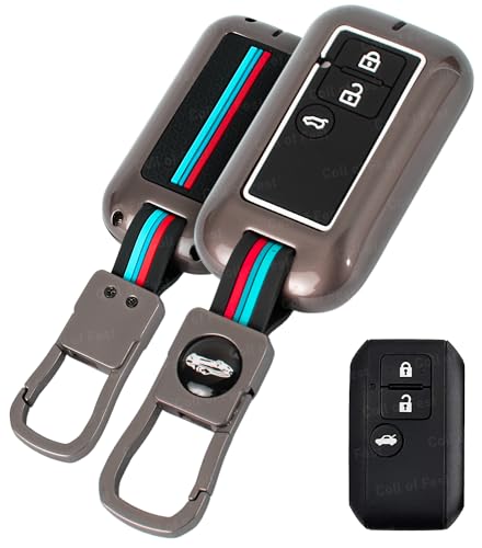Image of Car Key Cover Compatible with Maruti Suzuki jimny Baleno Grand Vitara XL6 Swift New Brezza Ertiga Dzire 3-Button Smart Key