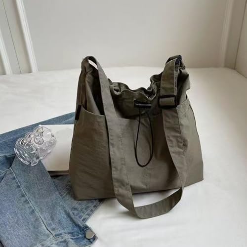 Bolso cruzado con cordón, bolsa casual de lona miniatura 1