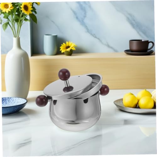 Recipiente de grasa para cocina y almacenamiento portátil de acero inoxidable con tapa 8
