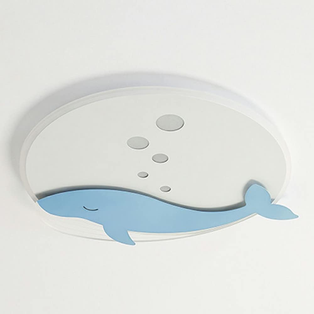 Lámpara de techo for habitación de niños, encantadora forma de ballena azul, lámpara de techo LED empotrada, iluminación de techo for habitación de bebé, dormitorio de niños y niñas, habitación de niñ