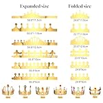 40 PCS Paper Princess Prince Crowns Set, Gold Birthday Party Tiaras Hats with Bulk Diamond Stickers for Kids, Boys Girls School DIY Crowns Supplies Birth Decor Gift (30 Crown+10 Stickers) - Image 2