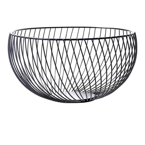 Cesta almacenamiento de metal negro con acabado resistente y diseño minimalista 2