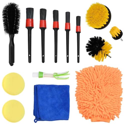 vidaXL Car Cleaning Brush Set 14pcs 14pcs