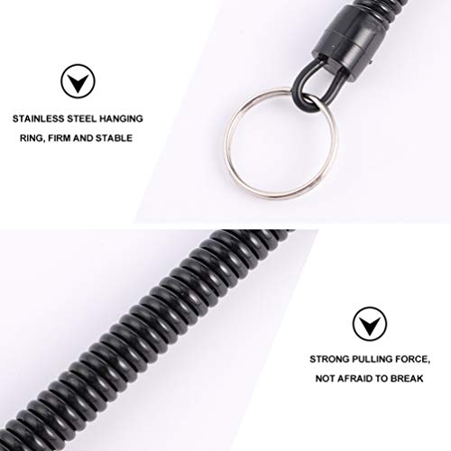 Valicclud 6 peças de cordões de pesca resistentes de TPU (Poliuretano Termoplástico) de aço inoxidáv