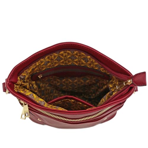 Image of ALYSSA Triple Zip Pocket Large Crossbody Bag