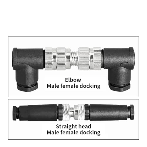 Brida de conector sensor M8 resistente al agua con tomas de aviación de 6 pines 7
