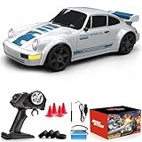 LFOLUSU Remote Control Car RC Drift Car 2.4GHz 1:24 4WD 15KM/H High Speed Racing Sport Car with LED Lights Drifting Tire Racing Sport Toy for Adults Boys Girls Kids Gift 2Pcs Rechargeable Batteries