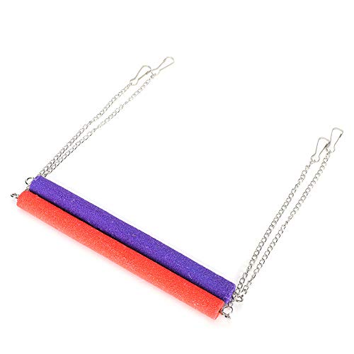 WFNIHONHON 2pcs Loros Colgantes Colgantes Swing Non ‑ mordedura tóxica de Mascotas de Recubrimiento Mate Juguetes para Mascotas