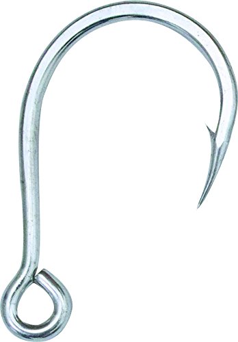 Mustad in-Line Single 4X Strong, Wide Round Bend, Eyed 2/0