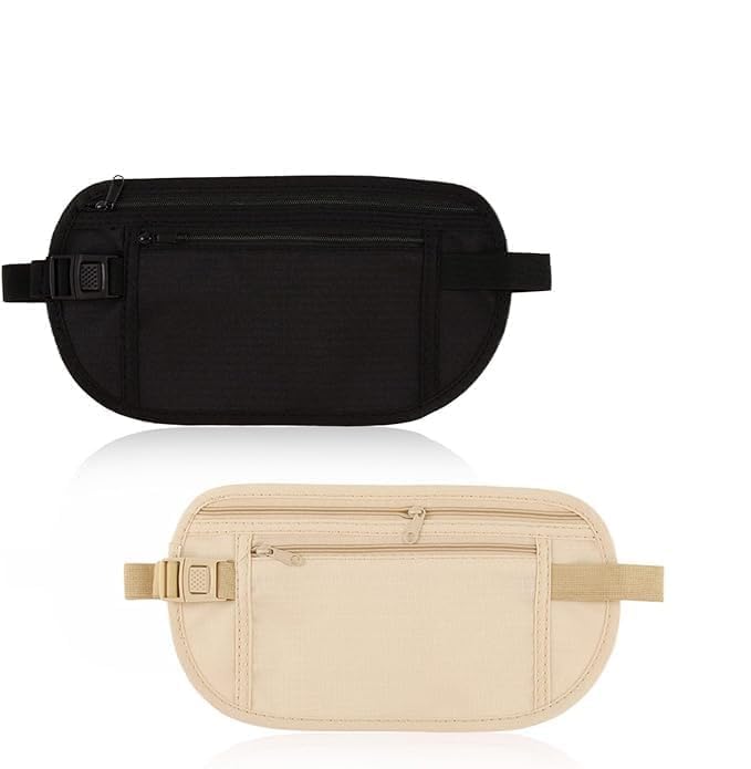 Travel Waist Pouch for Men Women, Hidden Money Belt with RFID Blocking, Slim Passport Holder, Adjustable Security Belt Bag for Passport, Cash, Cards, Mobile Phone & Travel Essentials-image-28