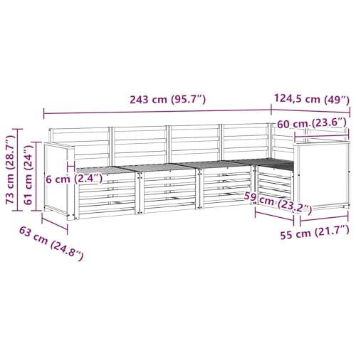 Canapé d'angle moderne en bois massif - Meubles d'extérieur modulables pour optimiser votre terrasse