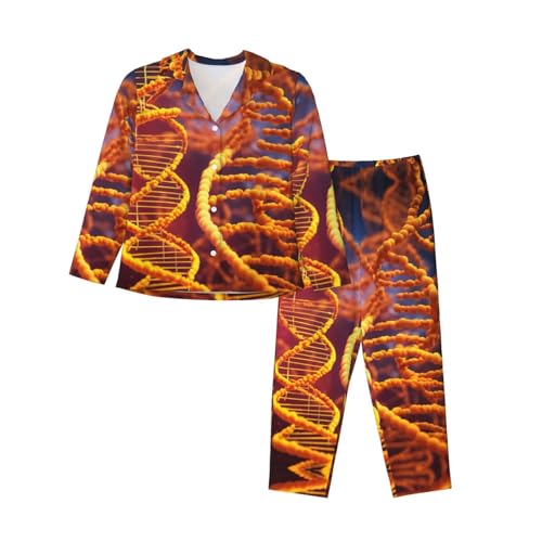 Ensemble de pyjama femme anti-froid à manches longues et pantalon imprimé