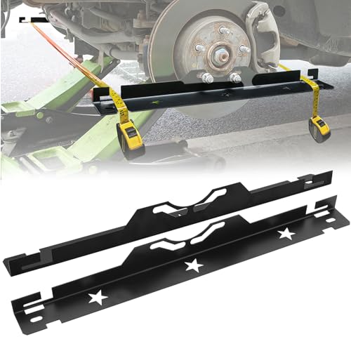 Wheel Alignment Tool Kit,Heavy Duty Toe Alignment Tool Universal Front End Alignment Tool for Various Vehicles with Different Bolt Patterns, Includes Alignment Plates & Hanging Holes for Easy Storage