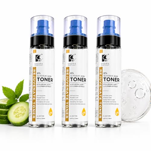 Image of 8% Glycolic Acid Toner 300 ml, Hydrating Face Mist Toner Enriched with Hyaluronic Acid & Cucumber Extract For Exfoliating Glowing Skin, Pores Tightening, Korean Beauty Secrets For Women & Men