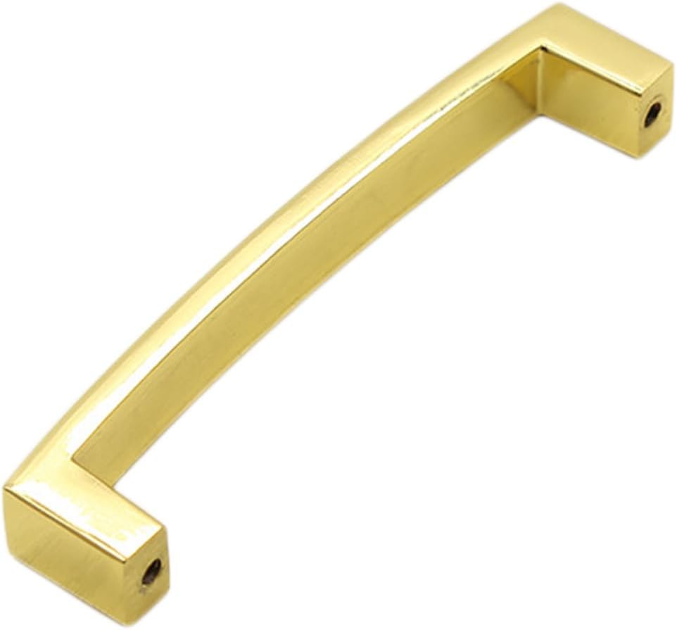 10 Pack Gold U Shape Crystal Glass Rhinestone Cabinet Pulls Knobs Handles,Modern Decorated Shiny Dresser Drawer Konbs Pulls Handles for Cupboard Wardrobe Dresser (10 Pack, 3.8" Hole Centers)