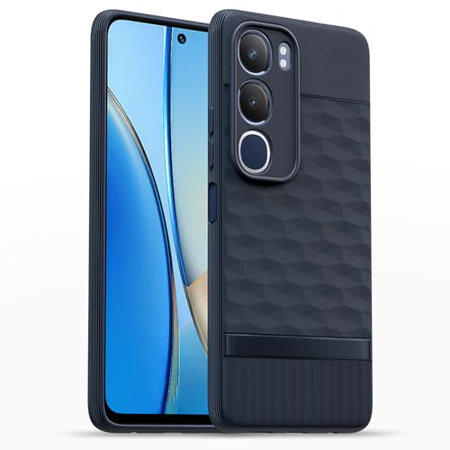 Image of Outlouders Bumper Case for Vivo Y19s / Vivo Y29 5G | Full Camera Protection | TPU Soft Flexible Shockproof Back Cover (Blue)