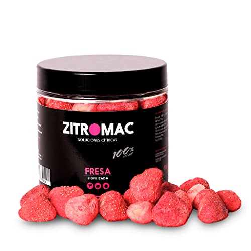 Frutos Rojos Liofilizados 100% Naturales - Fruta Deshidratada sin Azúcar Añadido - Fruta Liofilizada para Cóctel, Infusiones, Té, Repostería Creativa, Postres, Decoraciones Comestibles 60g (Fresa)