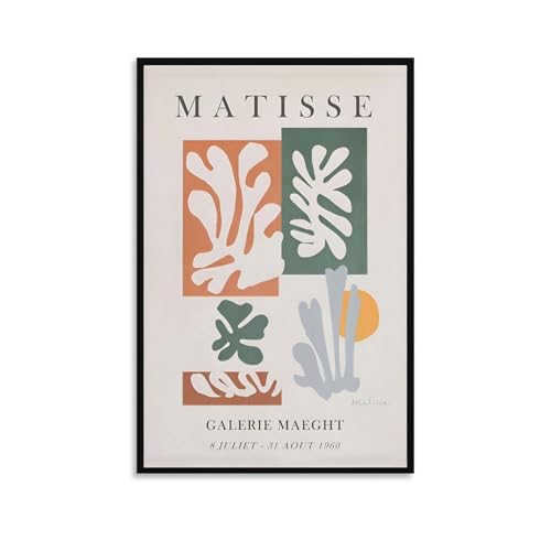 アンリ マティス リーフ プリント マティス アート プリントポスター プリント キャンバス 壁アート モダン ホーム装飾 画像 壁の絵 版画 ギフト08x12inch(20x30cm)