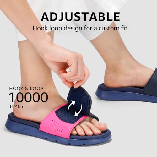 STQ Orthopedic Slides for Women Memory Foam Sandals Arch Support Slide Sandals with Adjustable Hook and Loop4