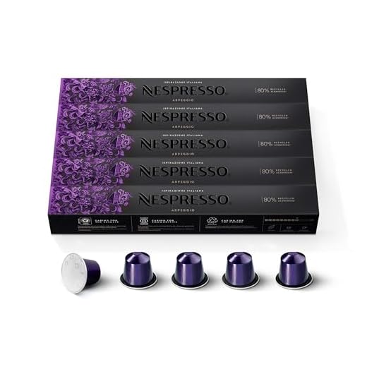 Nespresso Capsules OriginalLine, Ispirazione Arpeggio Intenso, Dark Roast Coffee, 50 Count Coffee Pods, Brews 1.35oz