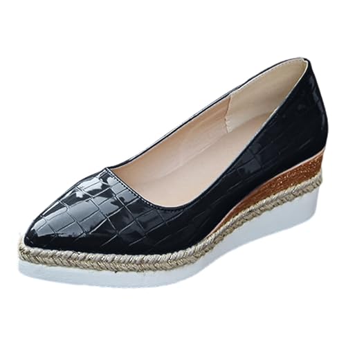 Chaussures décontractées respirantes à talon compensé confortable