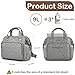 FHELAD 5-in-1 Small Diaper Bag Backpack Convertible Tote, Gray