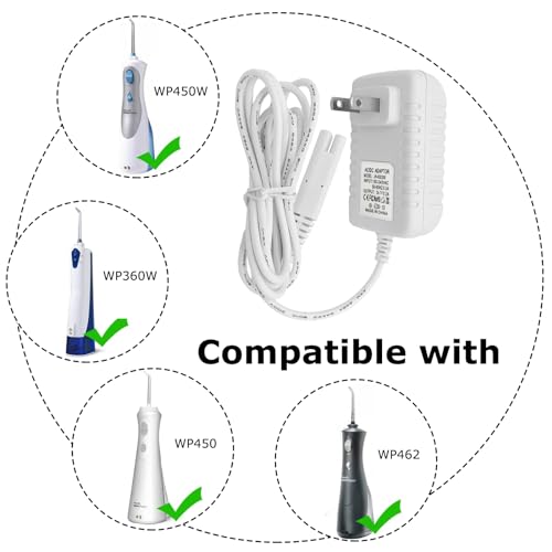 Chargeur pour hydropulseur Waterpik WP450 et WP100 adaptateur blanc - 4