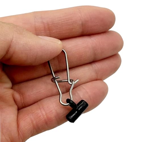 50PCS Fishing Sinker Slides with 6# Duo Lock Snap Black Fishing Line Slider Sinker Weight Connectors for Fishing Rigs Tackles Saltwater Surf - Image 6