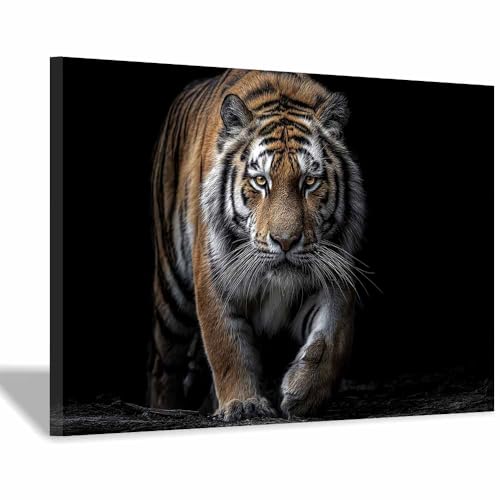 Tableau sur toile tigre haute définition peinture encadrée 40x60