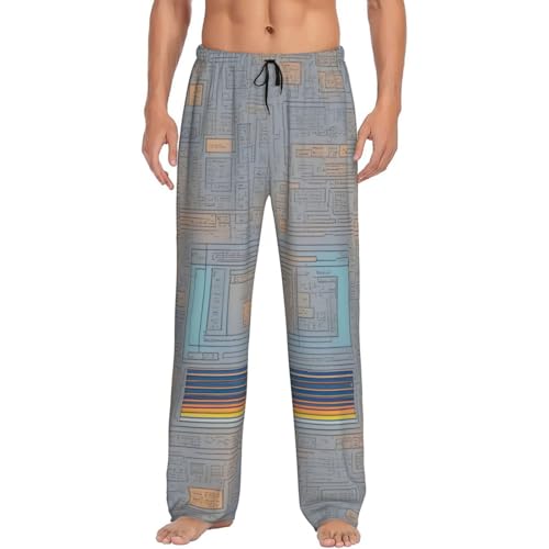 Pantalon de pyjama léger homme confortable et fluide avec motif code informatique
