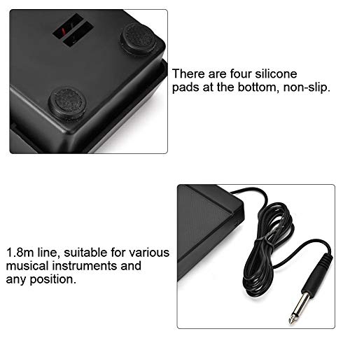Non-Slip Keyboard Piano Pedal, Sustain Pedal, Durable For Home Sturdy Electronic Keyboard Piano Long Service Time #TOP6