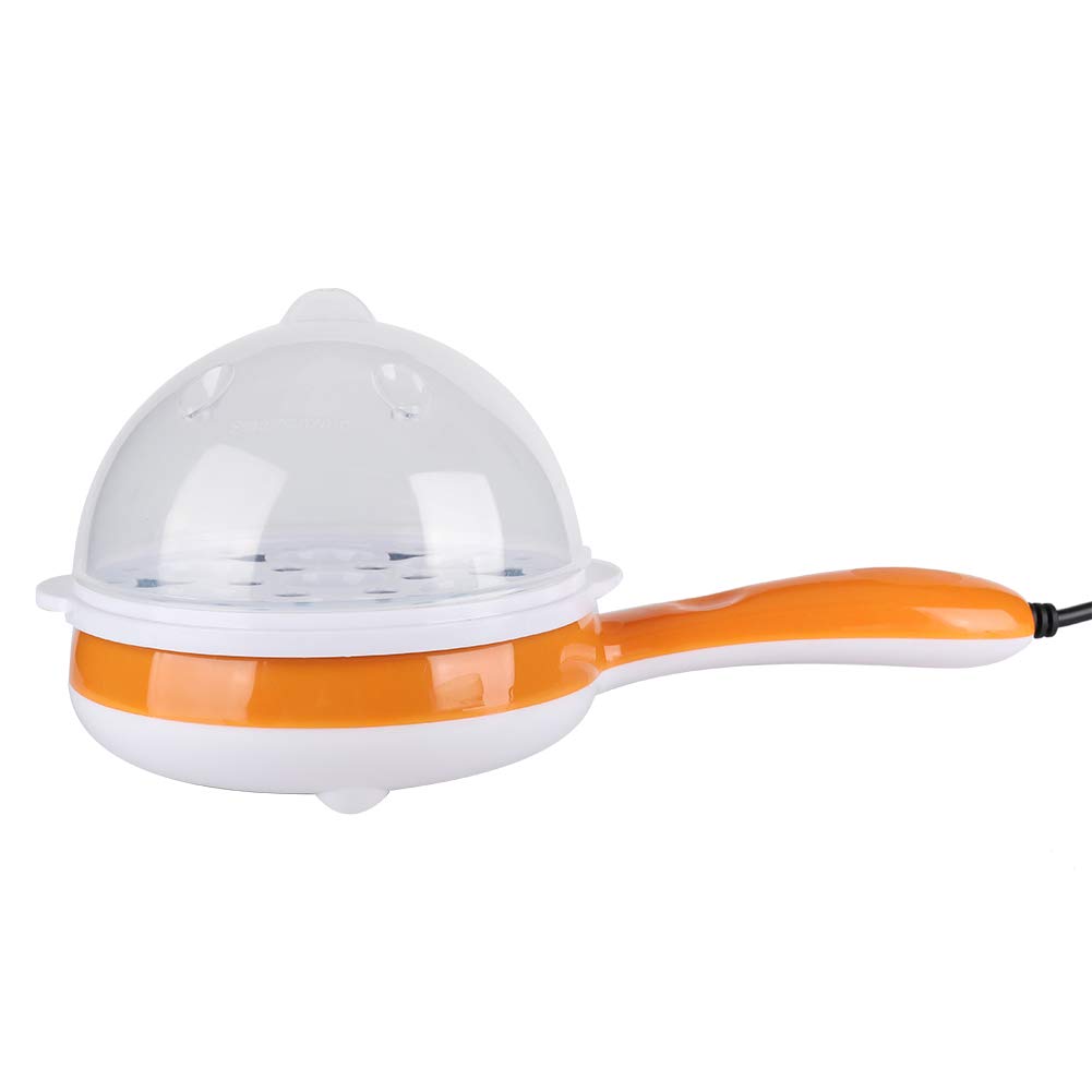 Fdit Mini Padella Elettrica Multifunzione Antiaderente per Colazione, Cottura di Uova e Altro 30x15x5,5 Cm Arancione