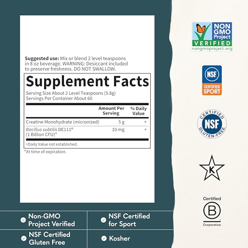 Garden of Life Sport Creatine Monohydrate + Probiotics Powder, 60 Servings - image 3