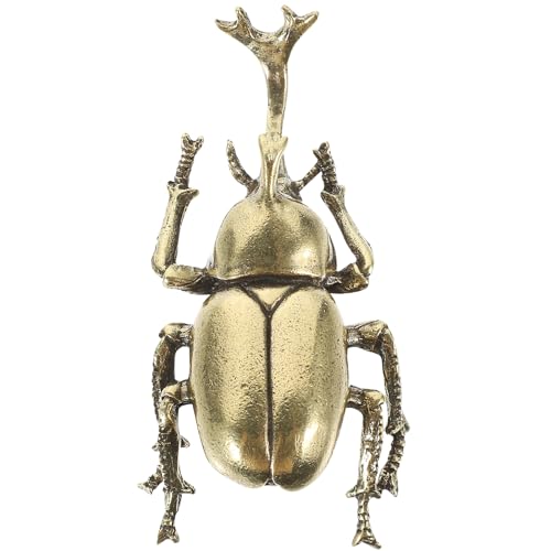 Estatua Decorativa Escarabajo de Latón para Escritorio miniatura 1