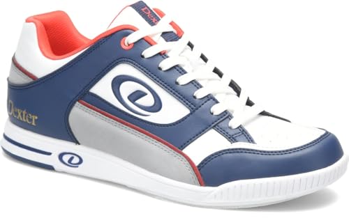 Dexter Men's Royal Bowling Shoes (for Right or Left Handed Bowlers- Universal Slide Soles on Both Shoes) - Navy/White/Grey 11.5